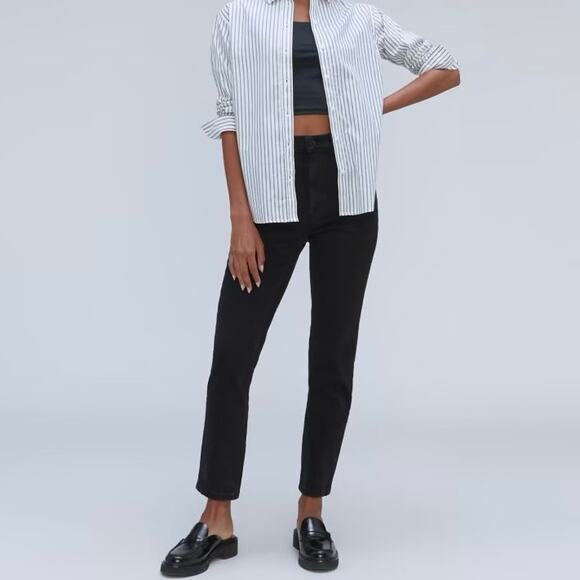 Everlane Black Straight Leg Jeans - Picture 1 of 12